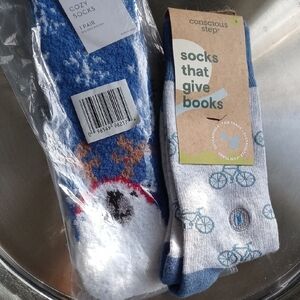 Socks Blue and White Bicycle Socks